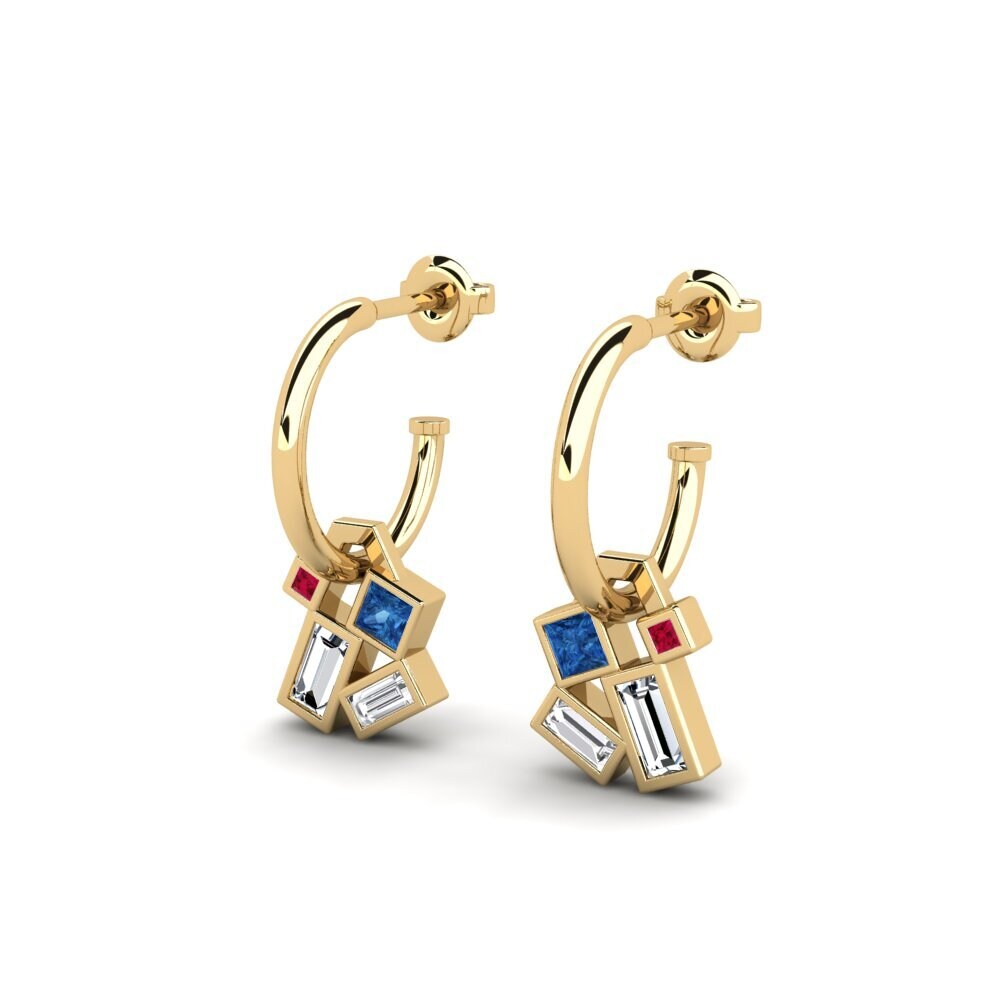sapphire-zirconia Women's ต่างหู Mgarr