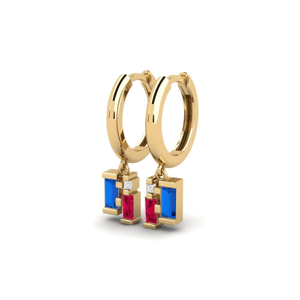 sapphire-zirconia Women's ต่างหู Rungata