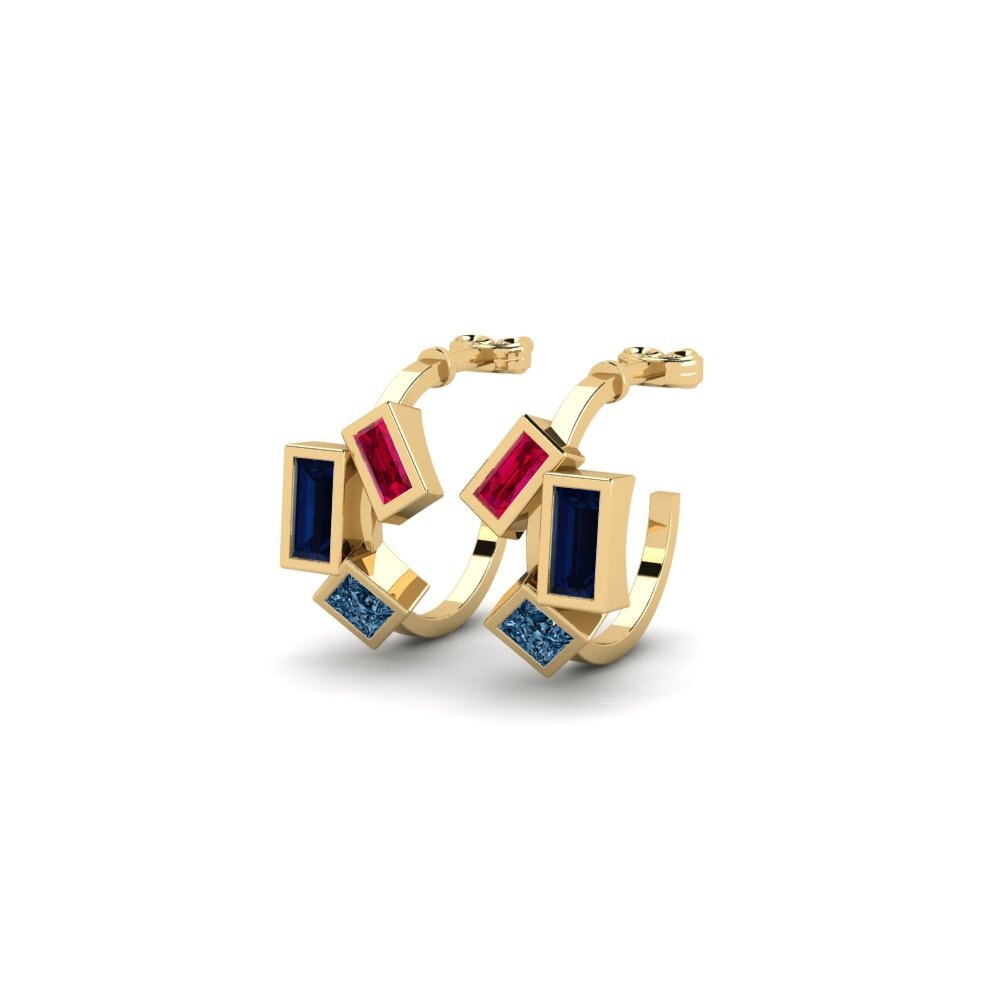Diamante Azul Brincos Feminino Temaraia