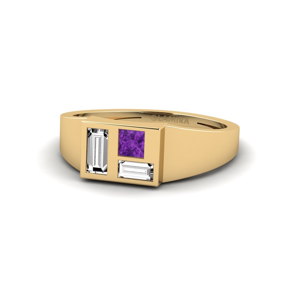 14ct Yellow Gold Amethyst Ring Tsumeb
