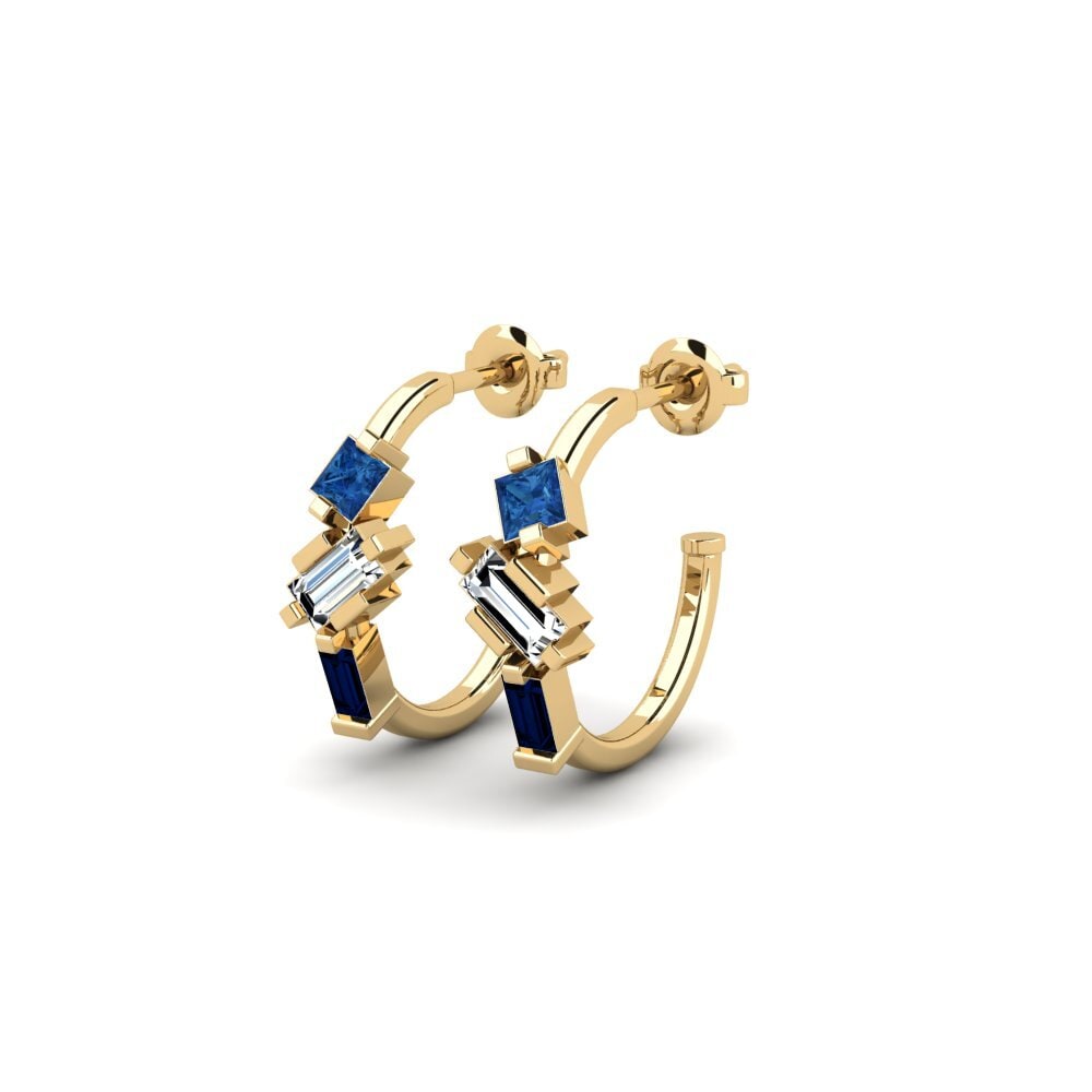 sapphire-zirconia Women's ต่างหู Utiroa