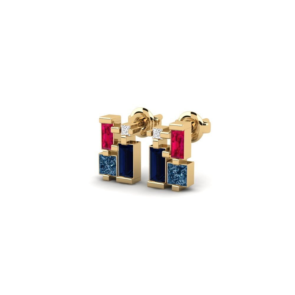 Diamante Azul Brincos Feminino Windhoek - B