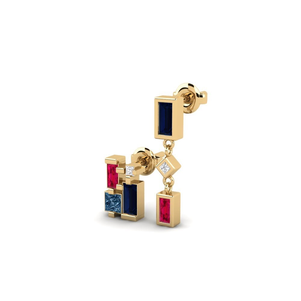 Diamante Azul Brincos Feminino Windhoek - SET