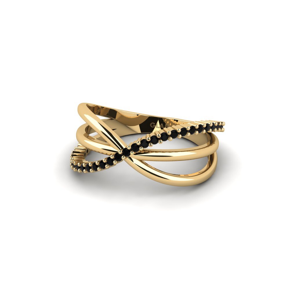 Zafiro negro Anillo Apresentado