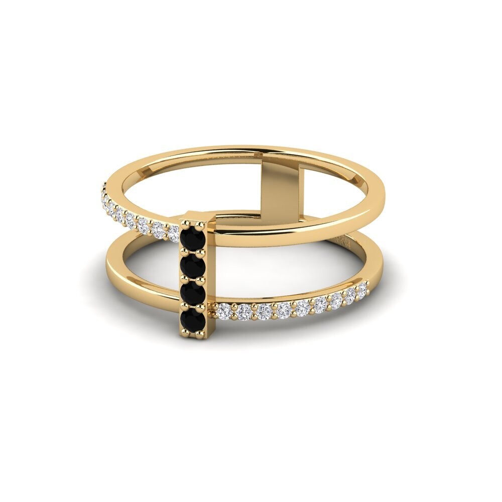 Zafiro negro Anillo Dauden