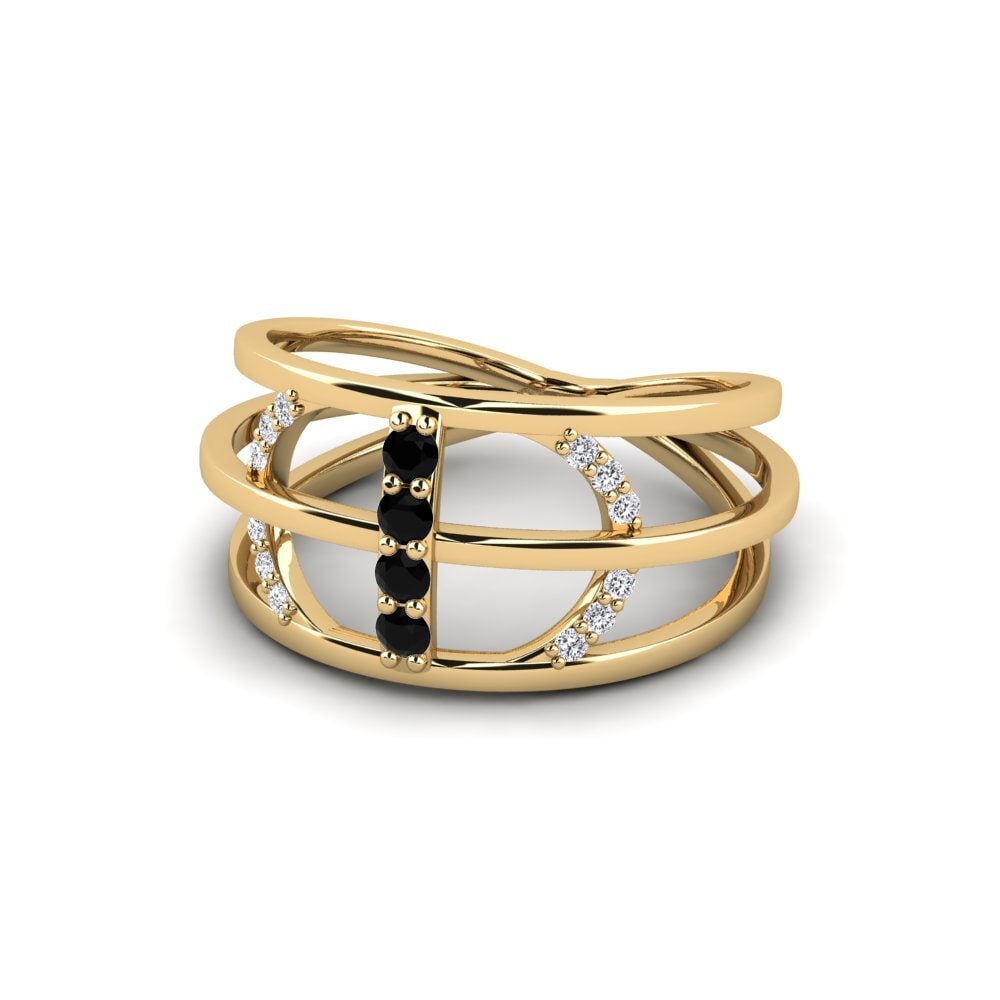 Zafiro negro Anillo Differenza