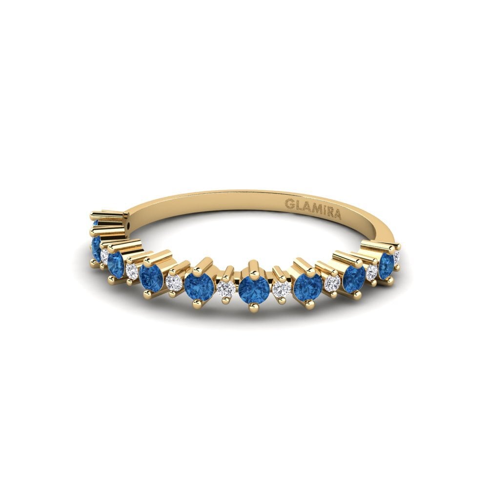 Circonita Azul Oscuro Anillo Dihyinari