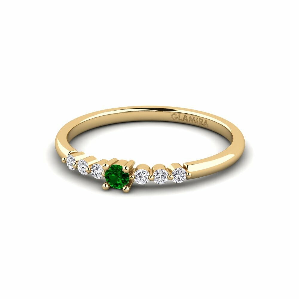 Green Zirconia Engagement Ring Doel