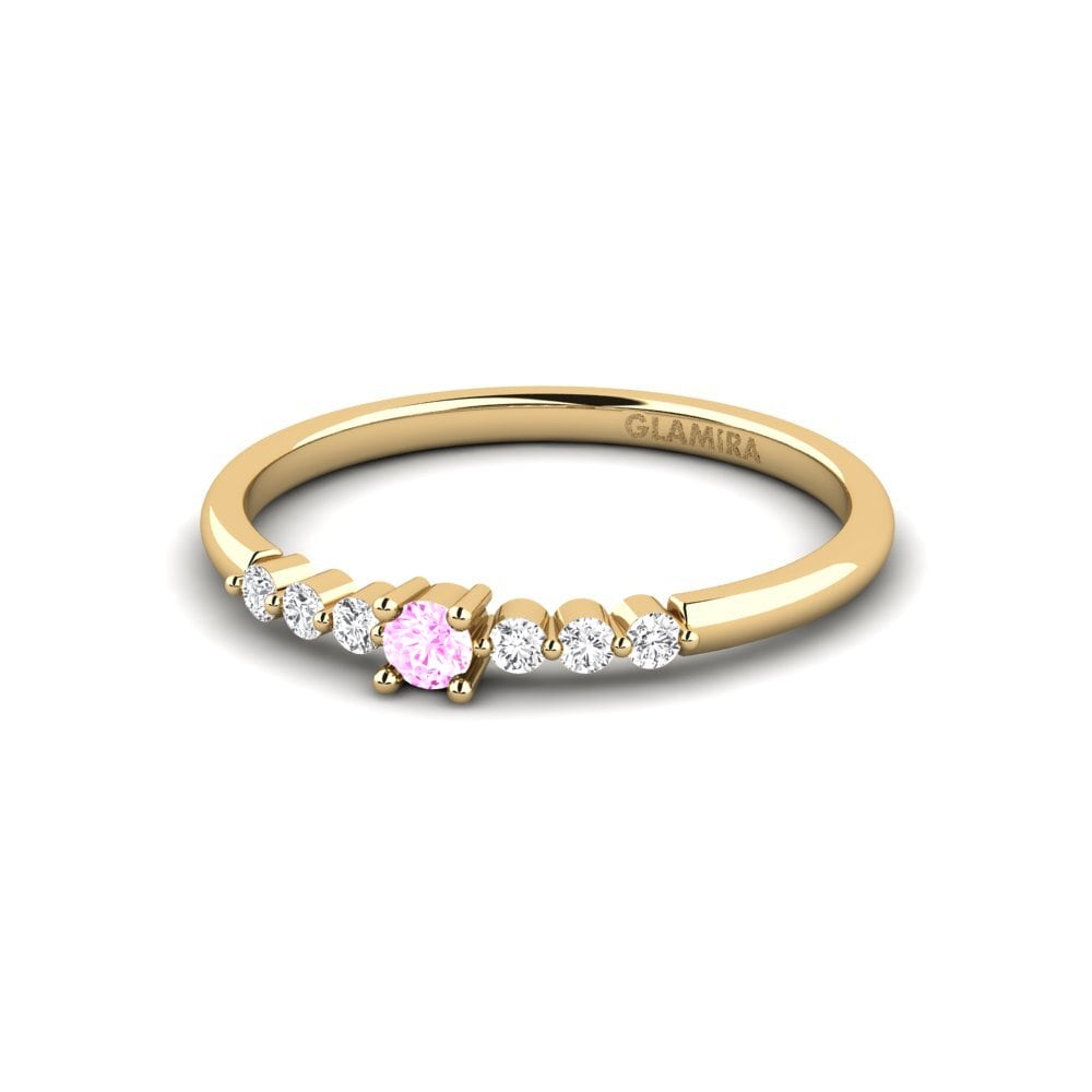 Zafiro Rosado Anillo de compromiso Doel