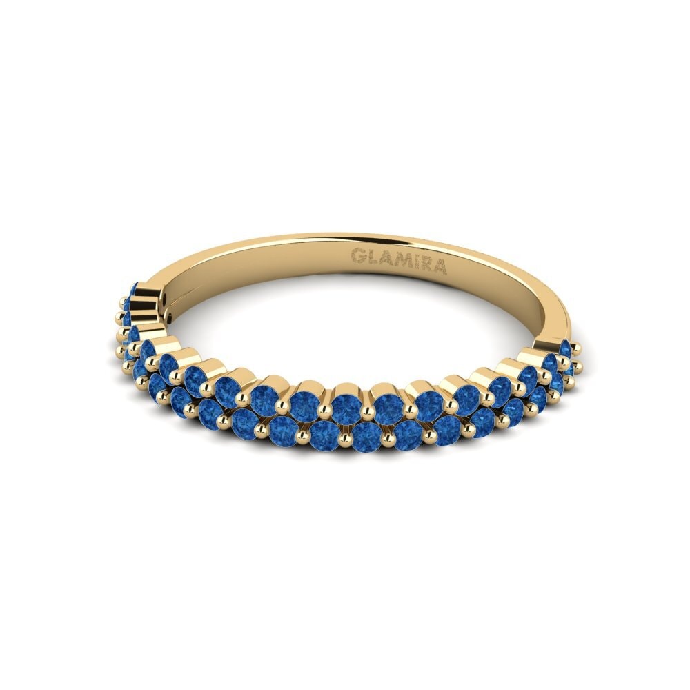 Circonita Azul Oscuro Anillo Fionnuar