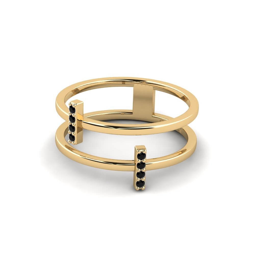 Zafiro negro Anillo Fita