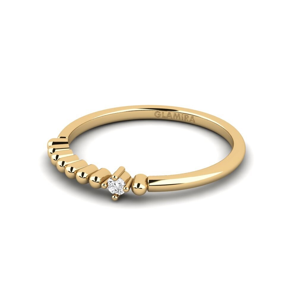 White sapphire Stackable Ring Helburua