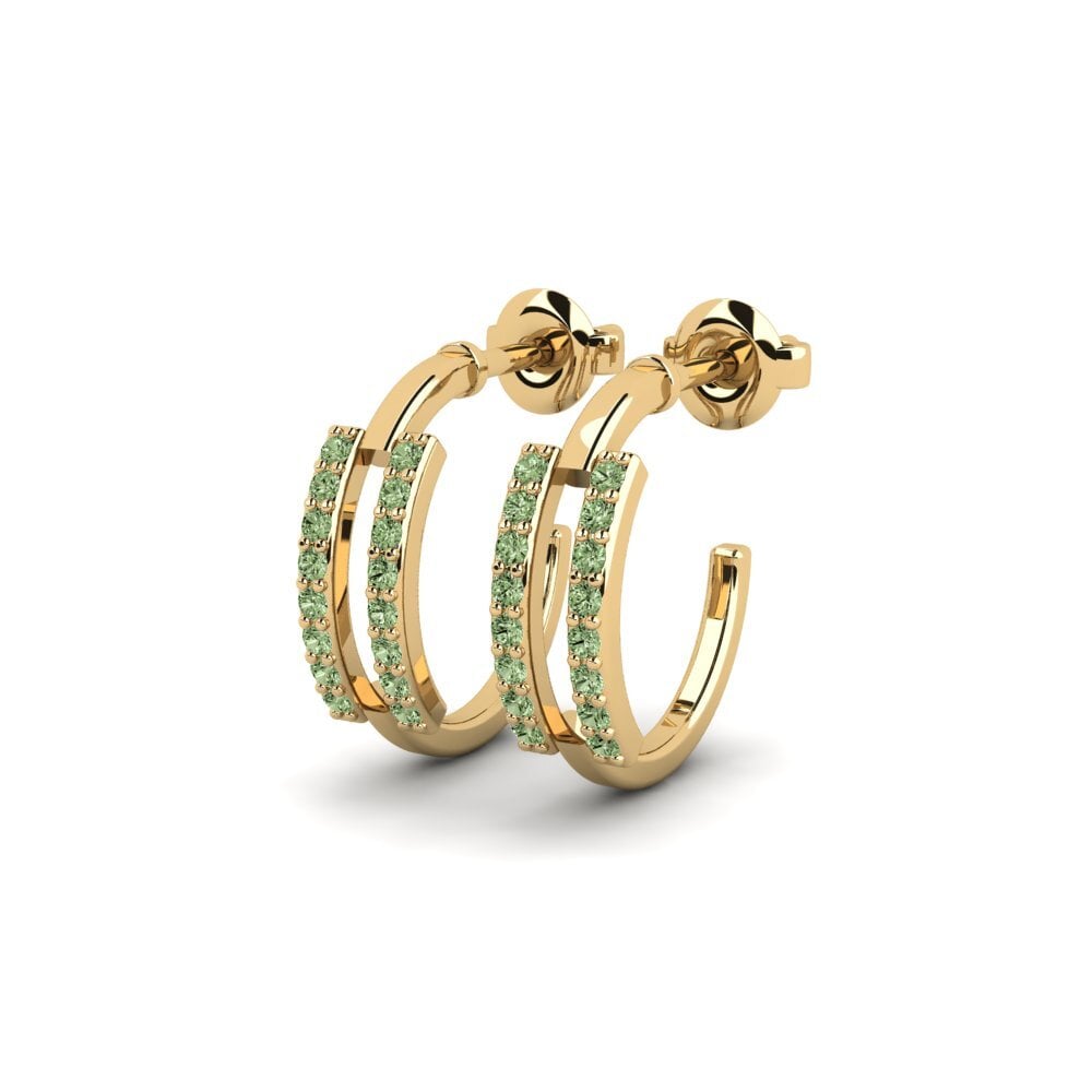 Green Diamond Women's Earring Jiwaki