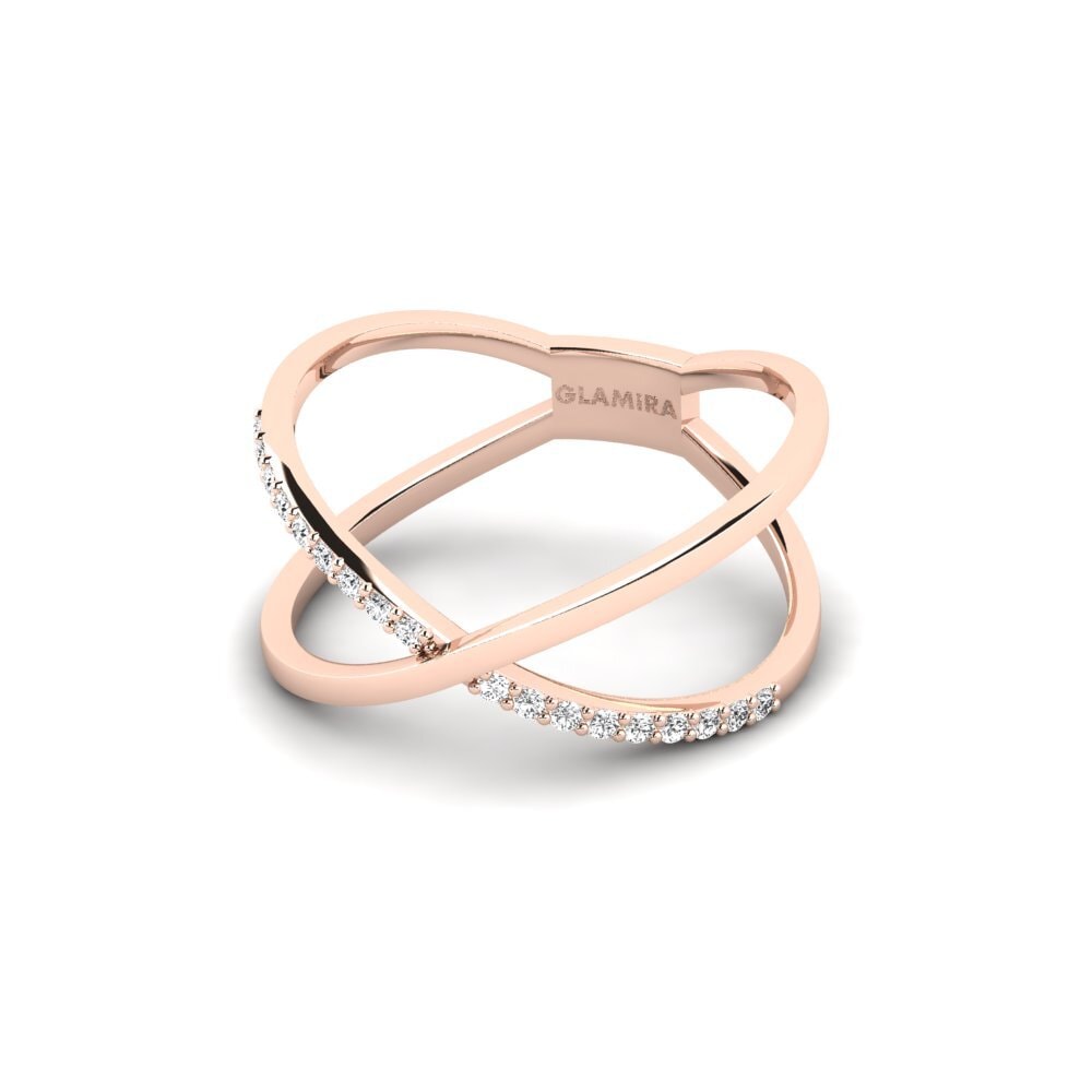 14k Oro Rosa Anillo Joavy