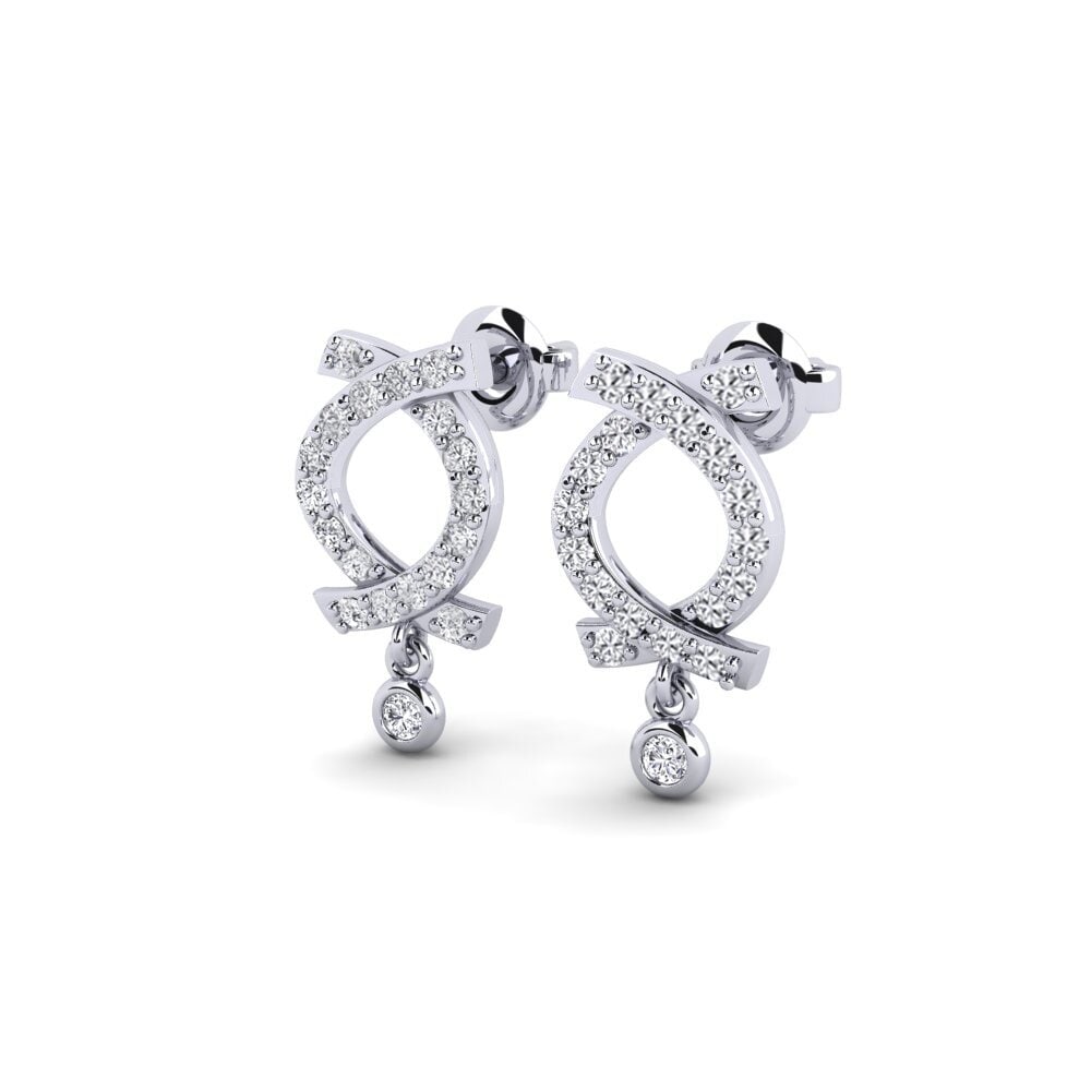 14k Oro Blanco Pendiente de mujer Kaendahan