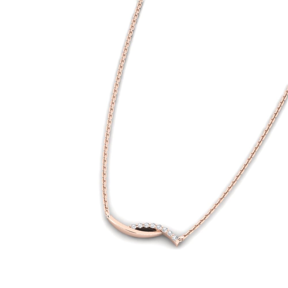14k Oro Rosa Collar de Mujer Kusiyana