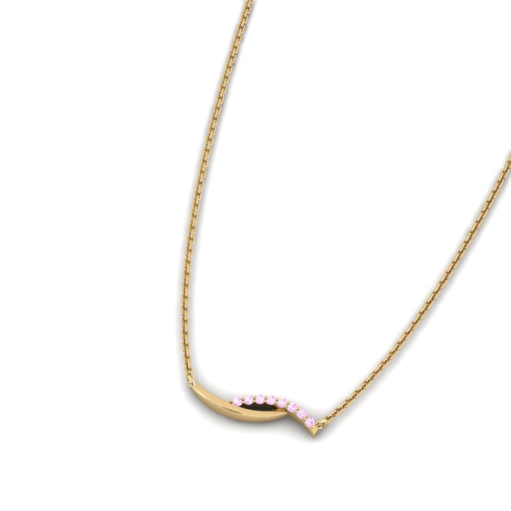 Zafiro Rosado Collar de Mujer Kusiyana