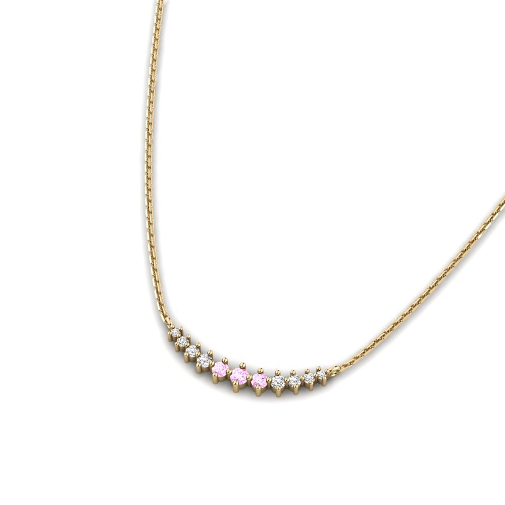 Zafiro Rosado Collar de Mujer Manufa