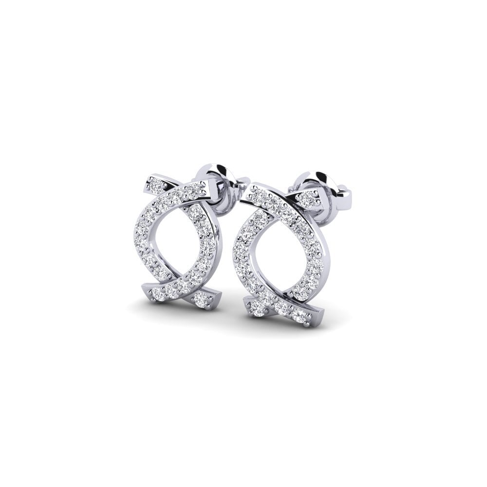 14k Oro Blanco Pendiente de mujer Nayra