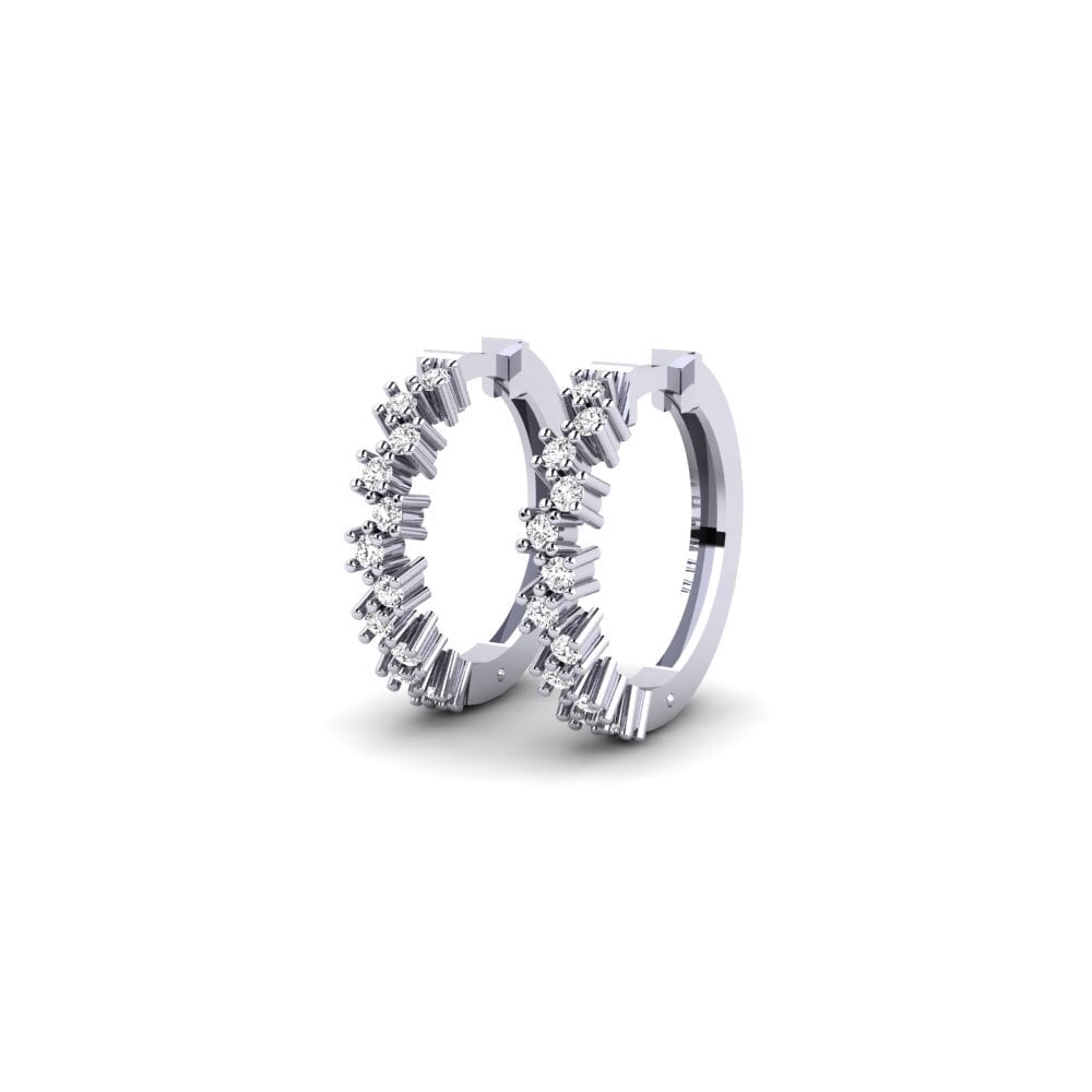 14ct White Gold Women's Earring Ngarahake