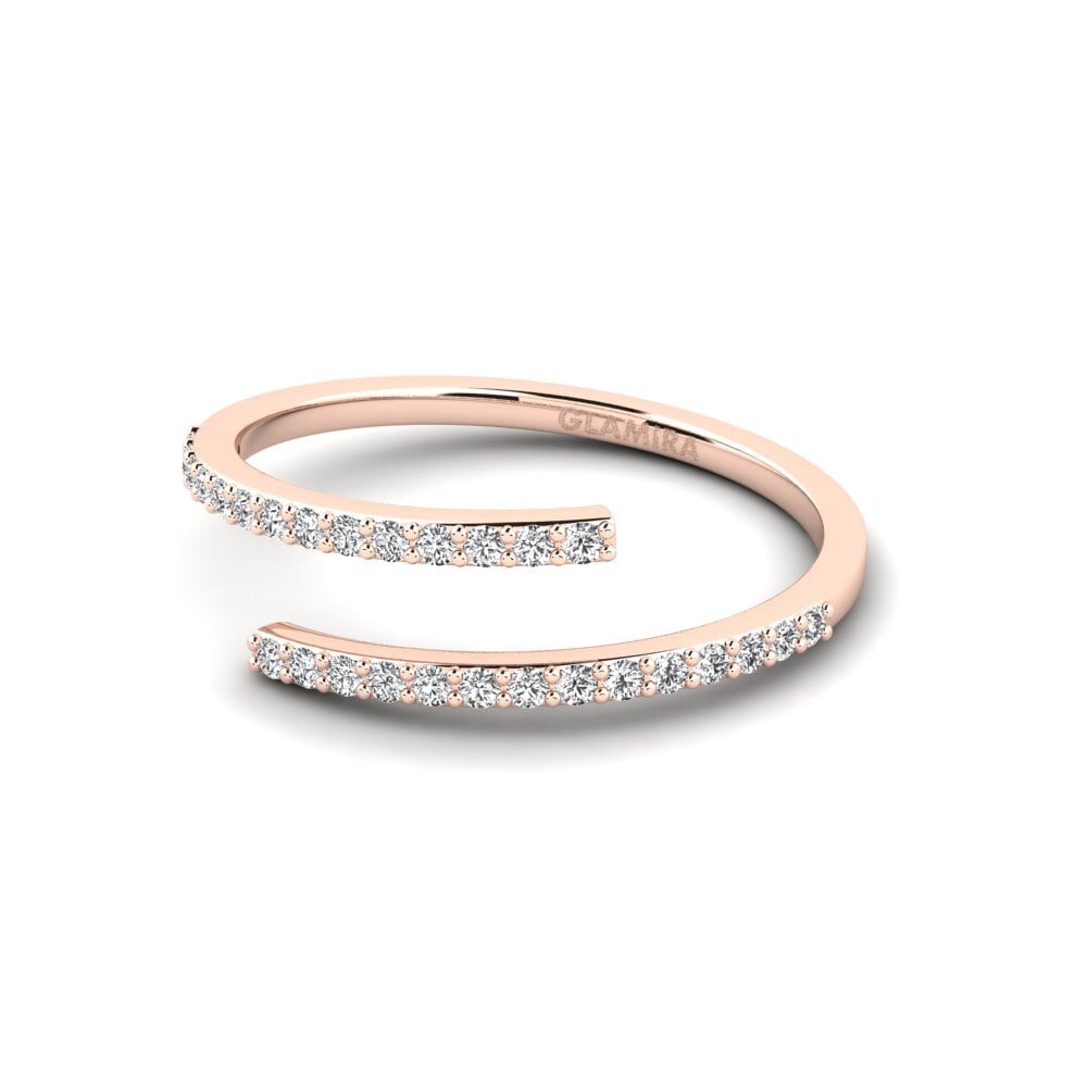 14k Oro Rosa Anillo Nykyinen