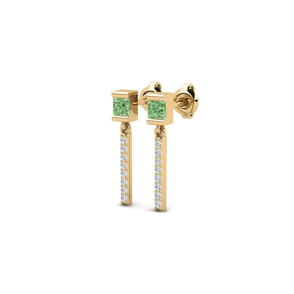 Green Diamond Women's Earring Panjang