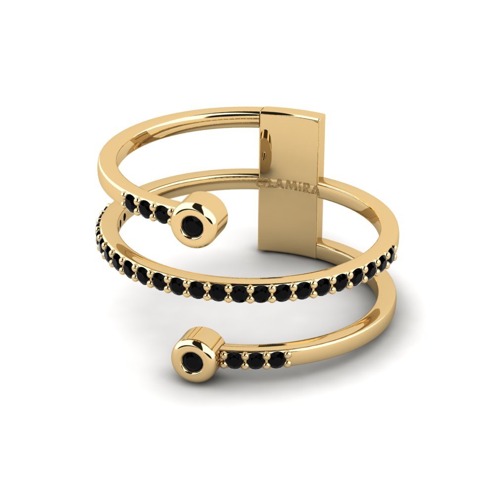 Zafiro negro Anillo Prie