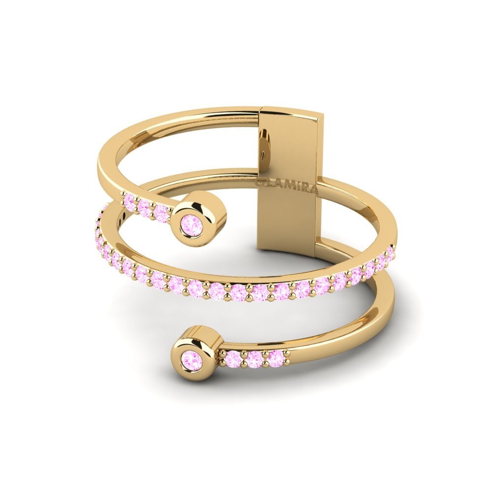Zafiro Rosado Anillo Prie
