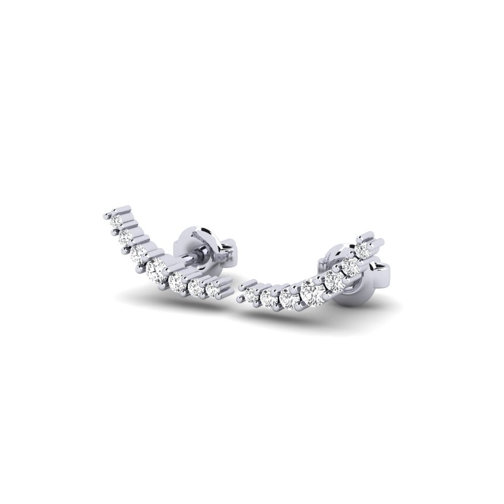 14ct White Gold Women's Earring Sigte