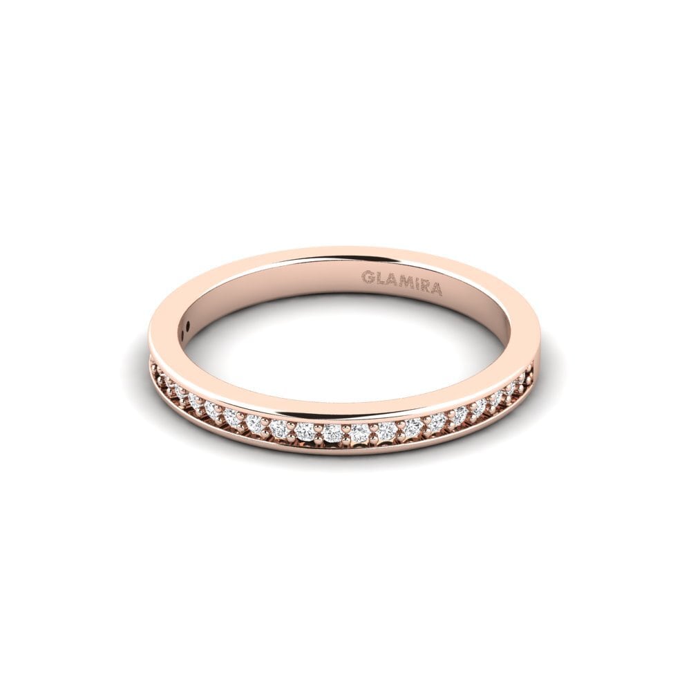 14k Oro Rosa Anillo Simo