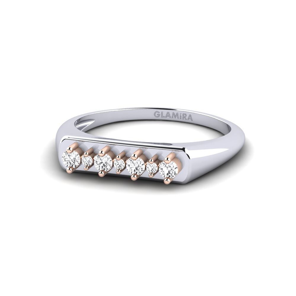 14ct White & Rose Gold Ring Skuiling