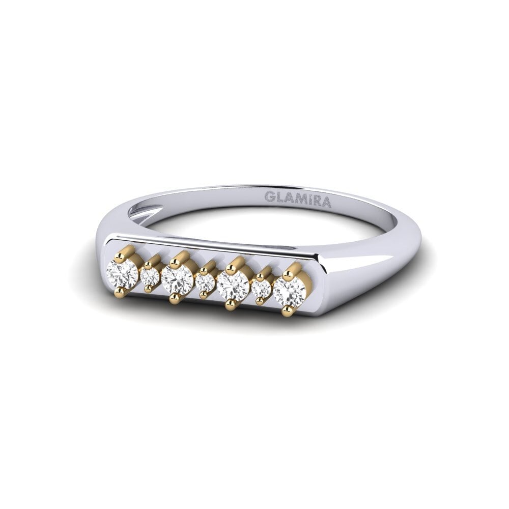 14ct White & Yellow Gold Ring Skuiling