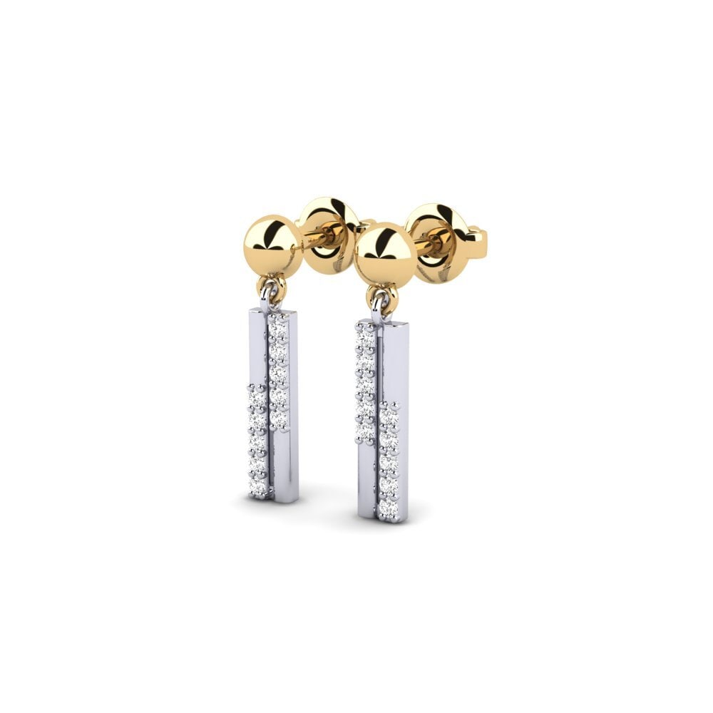 14ct White & Yellow Gold Women's Earring Sungula