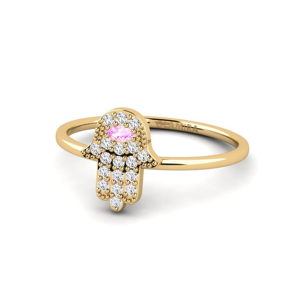 Zafiro Rosado Anillo Hersk