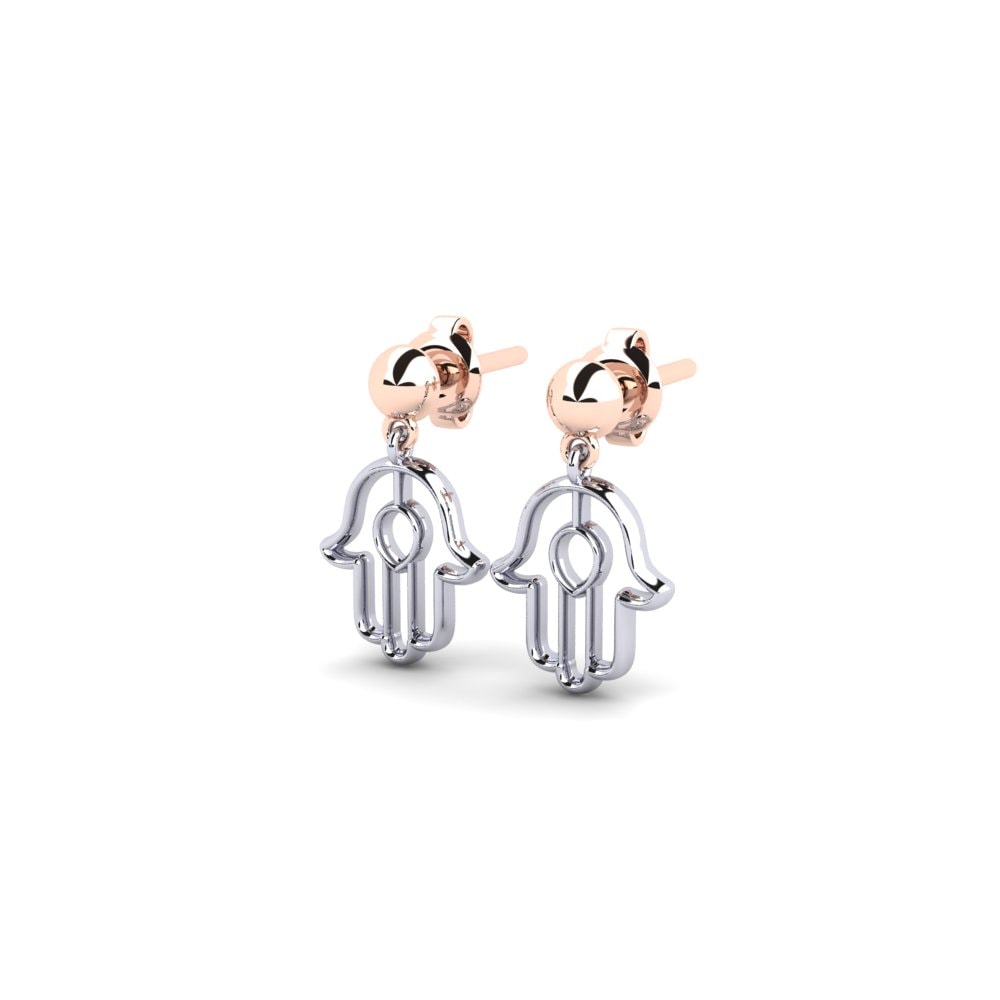 14ct White & Rose Gold Earring Imeline