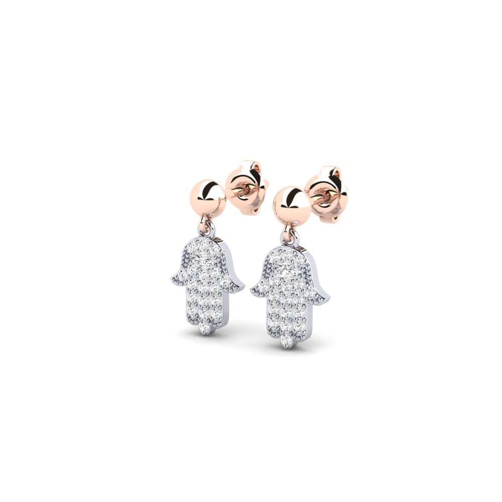 14ct White & Rose Gold Women's Earring Kiani