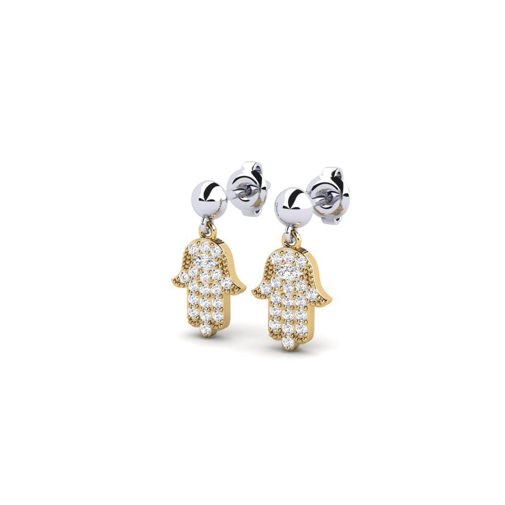 14ct Yellow & White Gold Women's Earring Kiani
