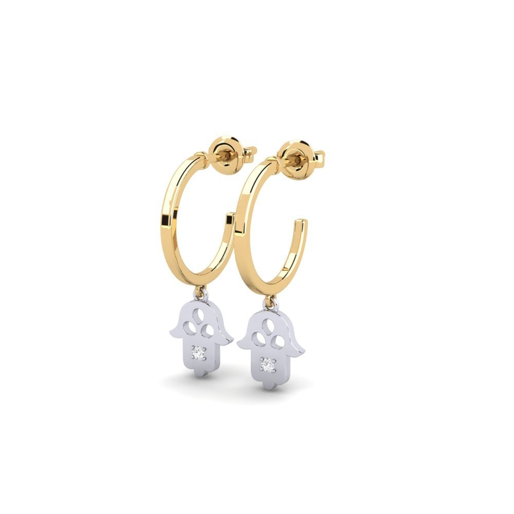14ct Yellow & White Gold Women's Earring Miena