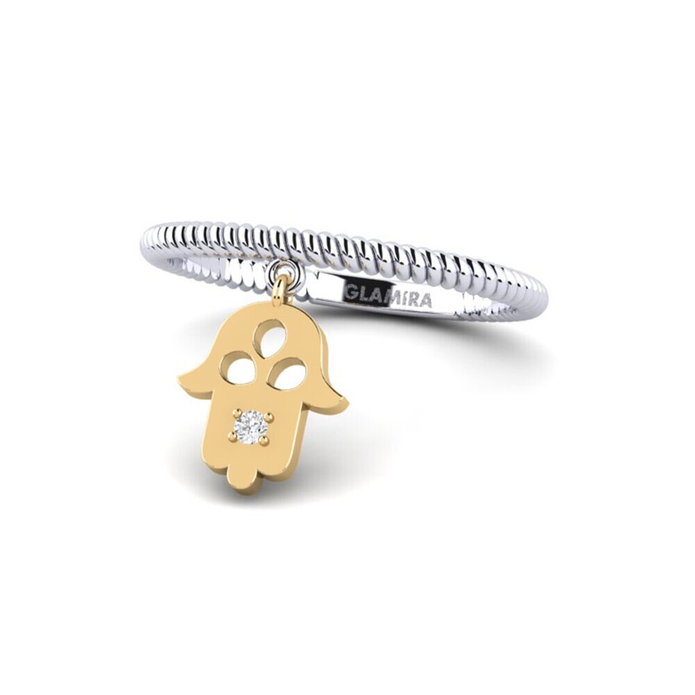 14ct White & Yellow Gold Ring Pikme