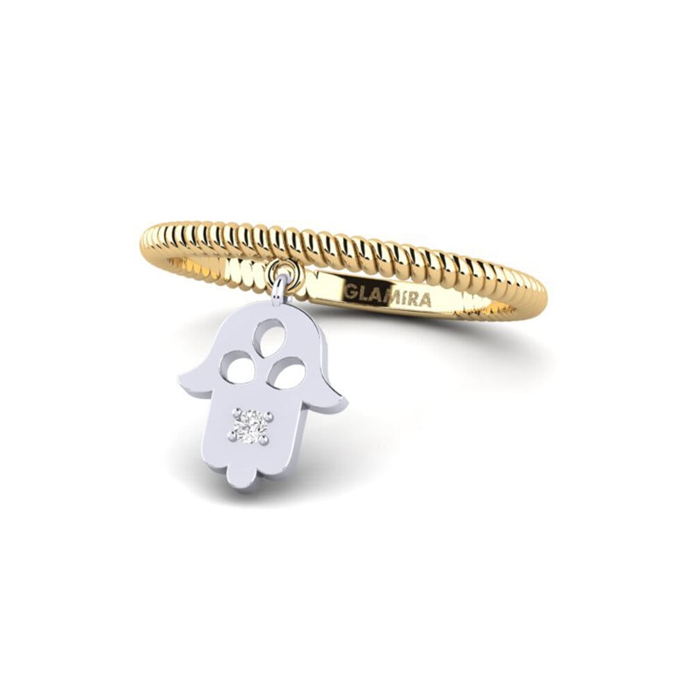 14ct Yellow & White Gold Ring Pikme