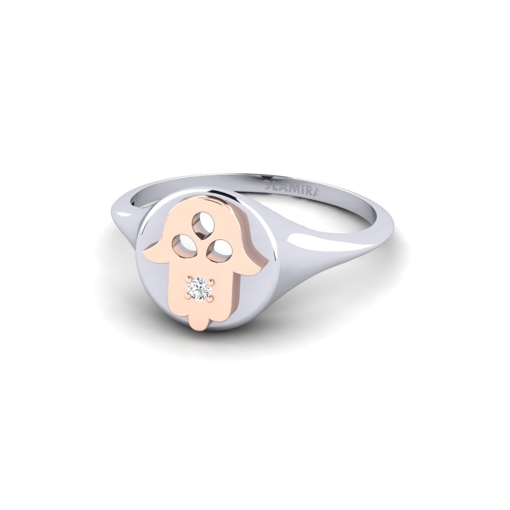 14ct White & Rose Gold Ring Pitia