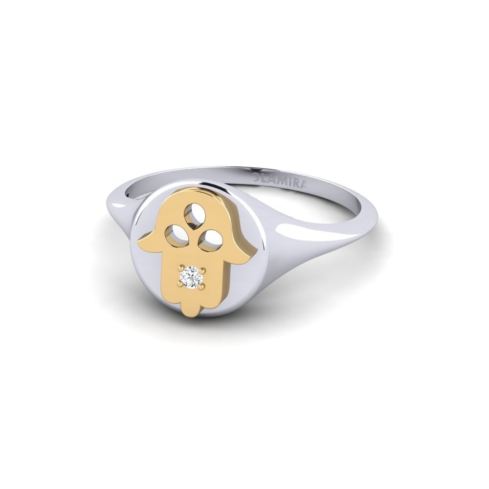 14ct White & Yellow Gold Ring Pitia