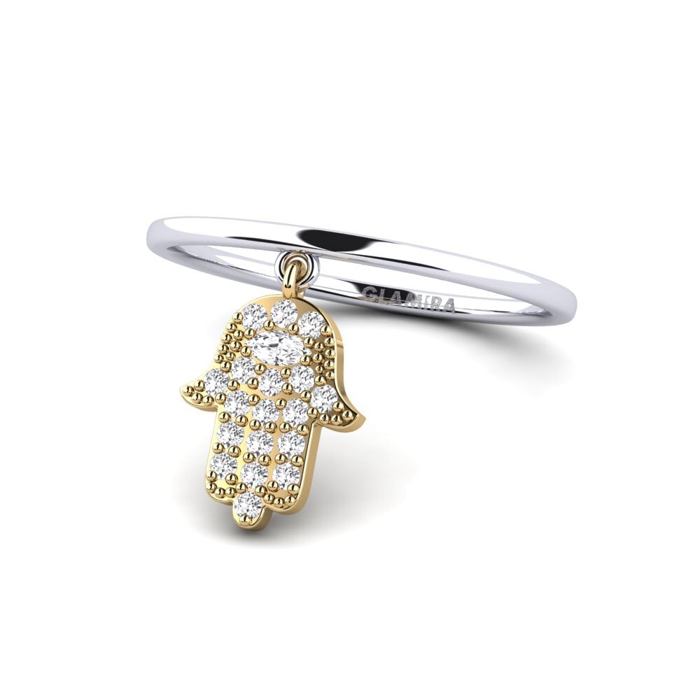14ct White & Yellow Gold Ring Prenm