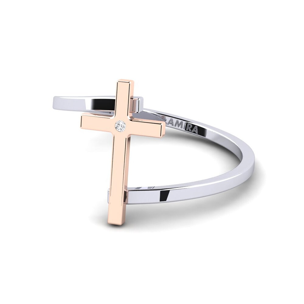 14ct White & Rose Gold Ring Ailor