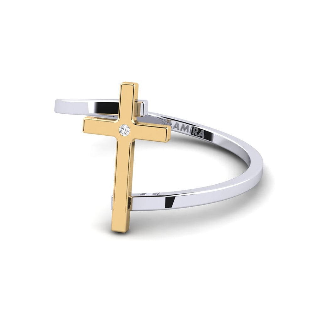 14ct White & Yellow Gold Ring Ailor