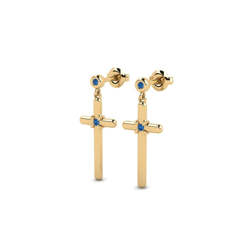 sapphire-zirconia Women's ต่างหู Cristh