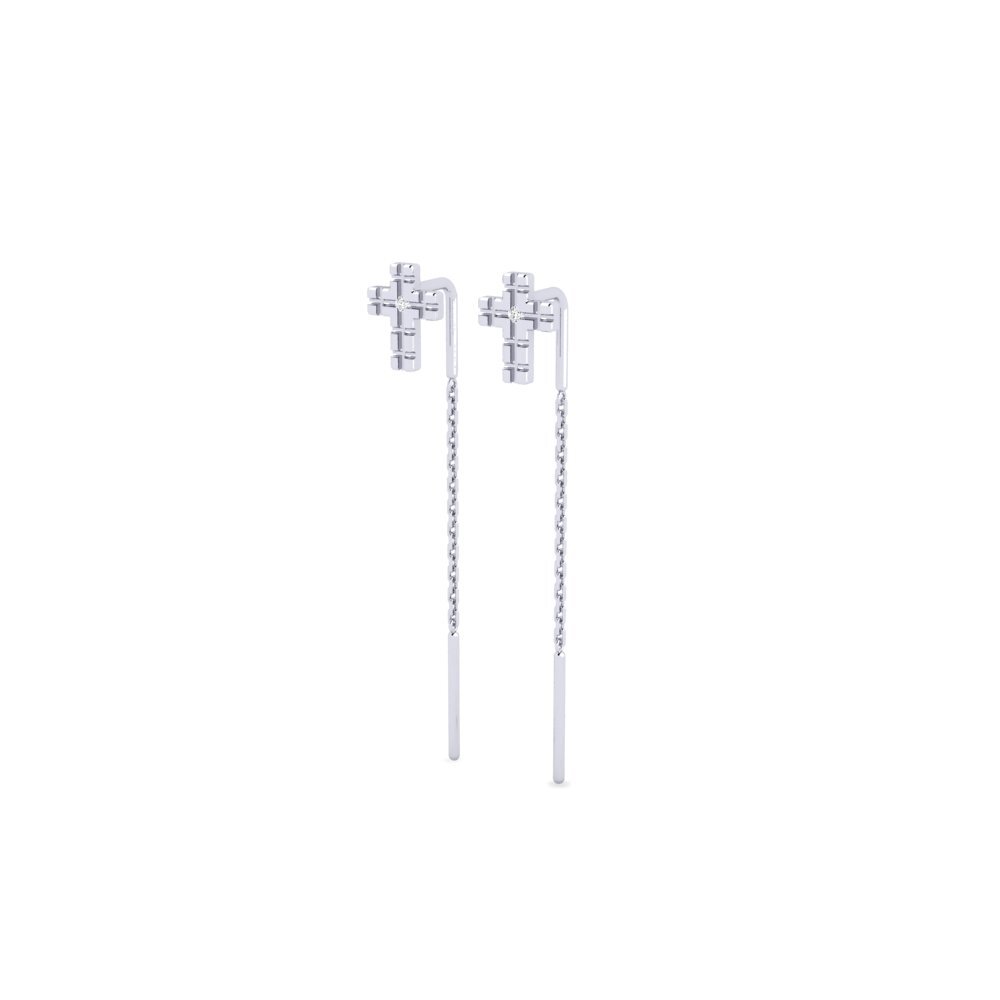 14ct White Gold Women's Earring Isobel