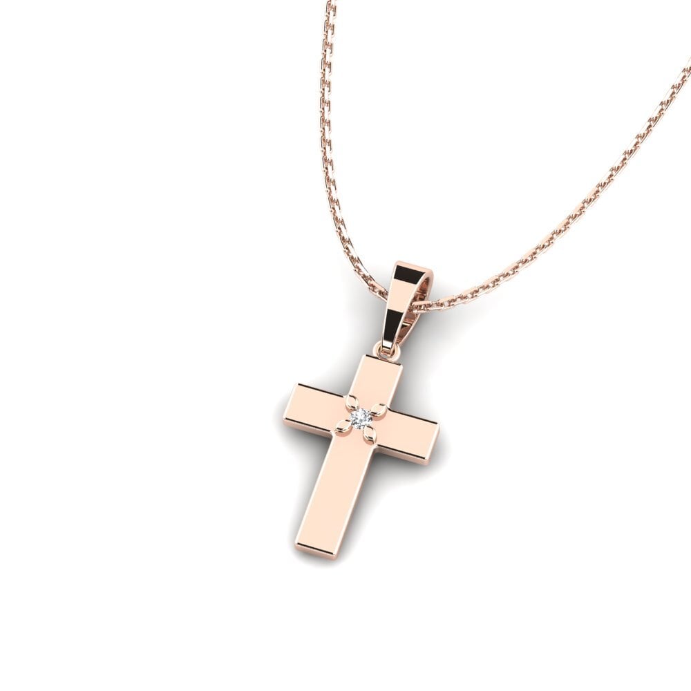 14k Oro Rosa Colgante de Mujer Laoghaire