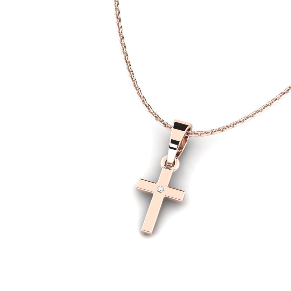14k Oro Rosa Colgante de Mujer Nicia