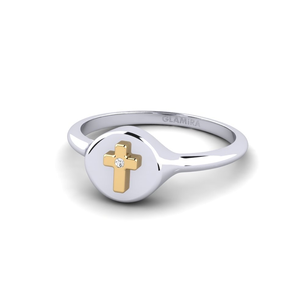 14ct White & Yellow Gold Ring Quentino